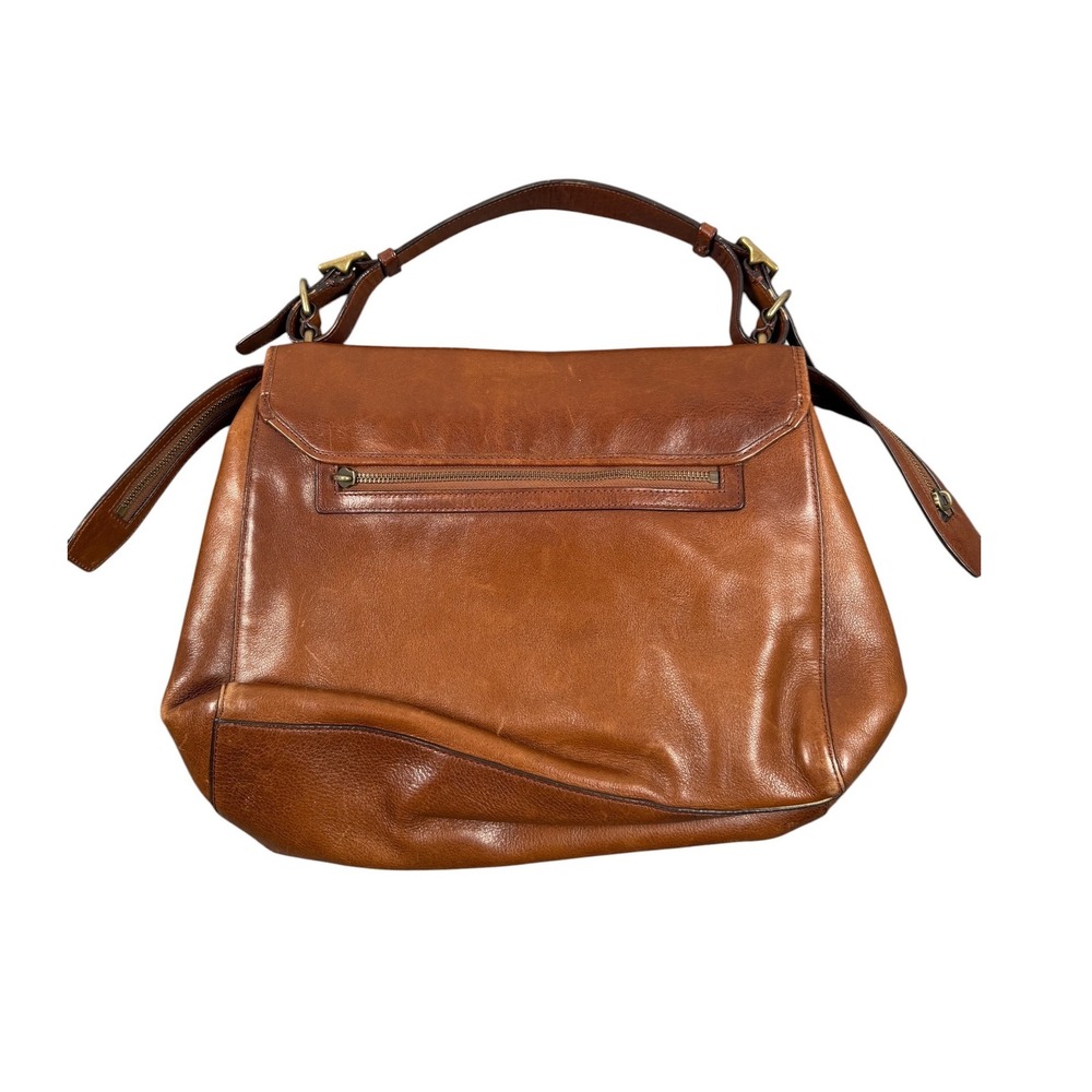 Coach Studded Leather Shoulder Bag Womens Large Brown Brass Satchel 26411 - Picture 11 of 14